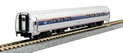 KAT10680031, Kato USA - Amfleet I Coach &amp; Cafe with Interior Lighting - Ready to Run - N scale