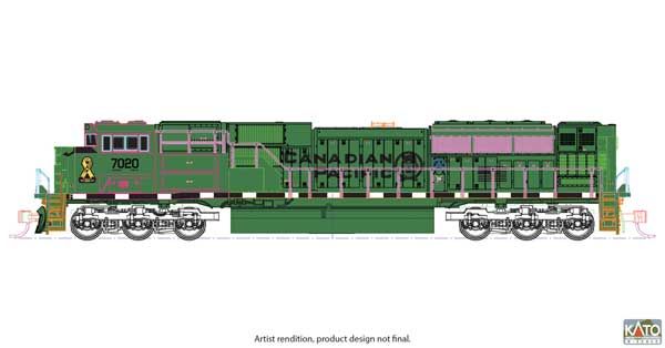 KAT1768541S, Kato USA - EMD SD70ACU - Sound and DCC - N scale