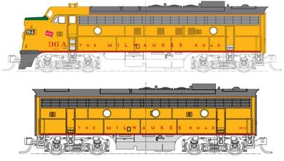 KAT1060432DCC, Kato USA - EMD FP7A-F7B Set - DCC - N scale