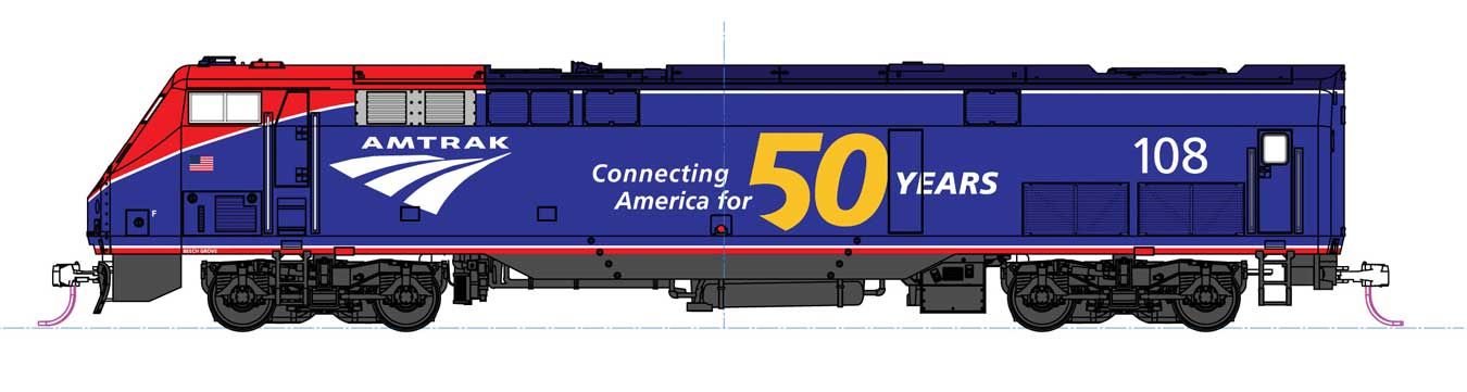 KAT376115LS, Kato USA - GE P42 Genesis - LokSound &amp; DCC - HO scale