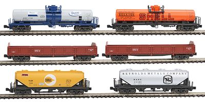 KAT1066275, Kato USA - Mixed Freight 6-Car Set - Ready to Run - N scale