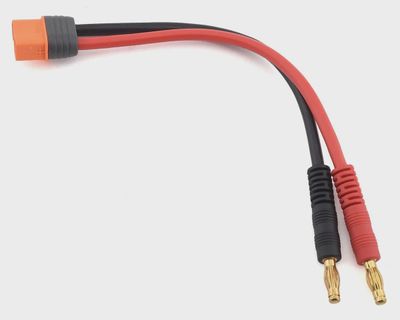 SPMXCA304, Spektrum RC IC3 6&quot; Device Charge Lead w/4mm Bullets