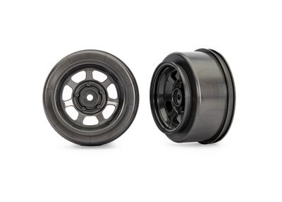 TRA1072X, Traxxas Dirt Oval Gray Rear Wheels (2)