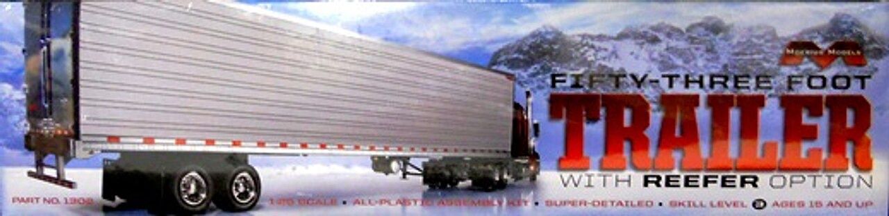 MOE1302, Moebius 1:25 Scale Great Dane 53 Trailer Model Kit