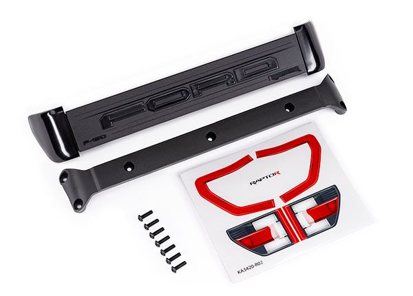 Traxxas Tailgate trim/ trim mount/ 3x10mm BCS (7)/ decals (attaches to #10111 body)