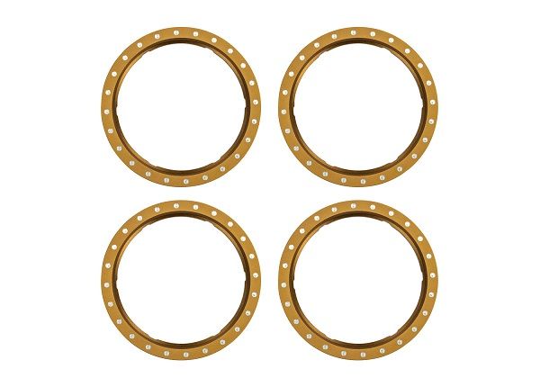 Traxxas Beadlock rings, bronze (machined aluminum) (4)