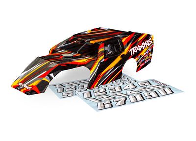 Traxxas Body, Slash Modified, orange (painted, decals applied) (assembled with front &amp; rear body latches and body support for clipless mounting)