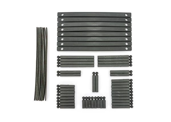 Traxxas Support posts, boat trailer (17mm (8), 30mm (8), 35mm (2), 37mm (8), 38mm (2), 40mm (2), 43mm (2), 65mm (4), 70mm (4))/ bunk boards (8)