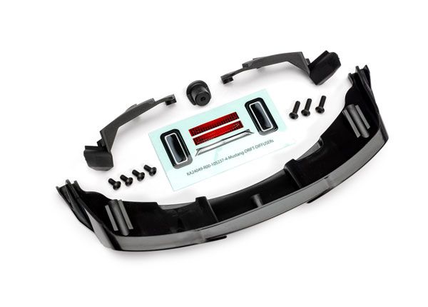 TRA10513, Traxxas 4-Tec Drift Ford Mustang Rear Diffuser &amp; Supports