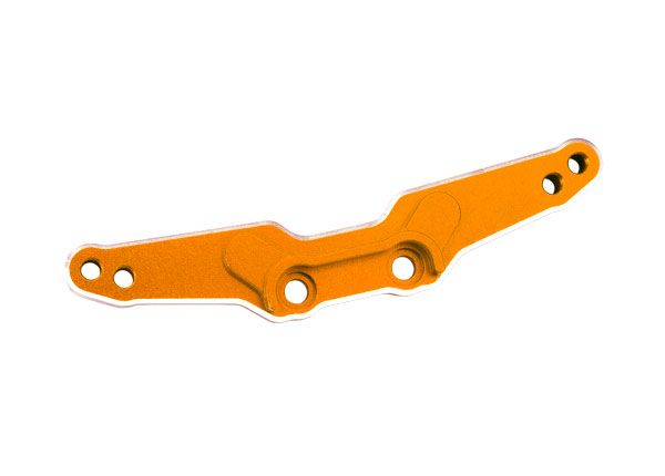 Traxxas Shock tower, rear, 6061-T6 aluminum (orange-anodized)/ 3x15mm BCS (with threadlock) (2)/ 3x10mm BCS (with threadlock) (2)