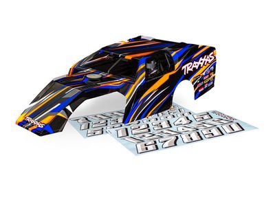 Traxxas Body, Slash Modified, blue (painted, decals applied) (assembled with front &amp; rear body latches and body support for clipless mounting)