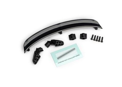 Traxxas Mirrors, side, black (left &amp; right)/ mirror retainers (2)/ spoiler, black/ 2.5x10 BCS (5) (fits #10511 body)