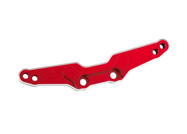 Traxxas Shock tower, rear, 6061-T6 aluminum (red-anodized)/ 3x15mm BCS (with threadlock) (2)/ 3x10mm BCS (with threadlock) (2)