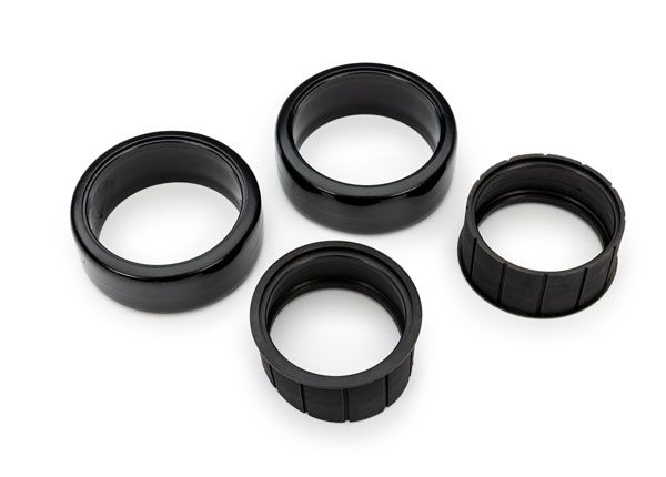Traxxas Tires, 1.9" Drift (1 dot, hard, rough surfaces)) (front) (2)/ rubber inserts (2)