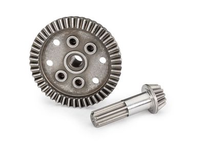 TRA10778, Traxxas Ring gear, differential, 47-tooth/ pinion gear, differential, 12-tooth (planetary) (front)