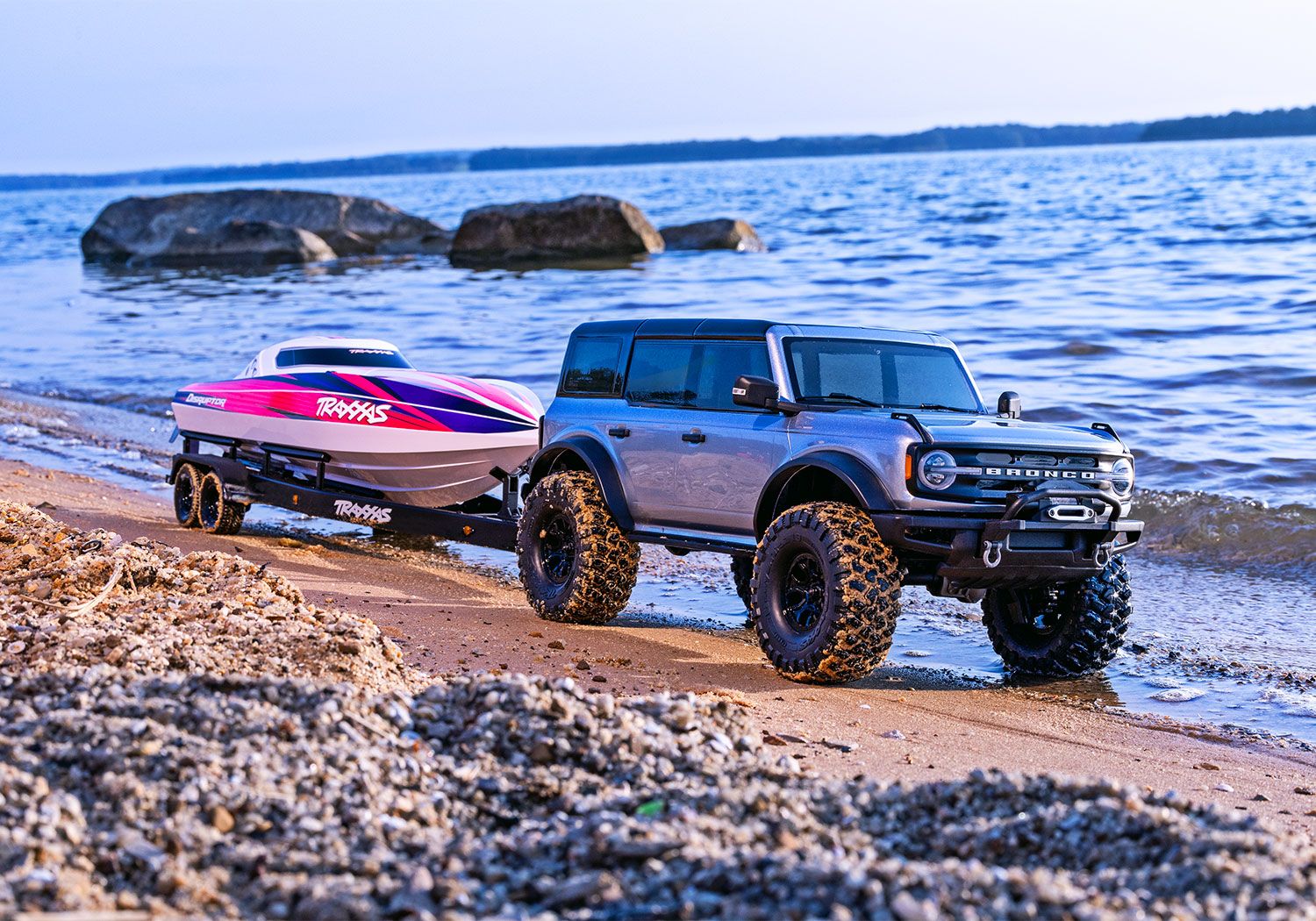 TRA10650, Traxxas Disruptor Tandem-Axle Boat Trailer w/Hitch (31&quot;)