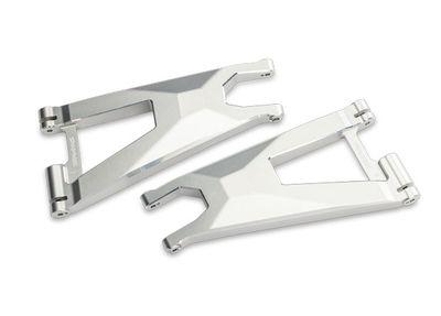 Traxxas Suspension arm, lower (left and right, front) (6061-T6 aluminum, silver-anodized)/ 3x6mm BCS (with threadlock) (10)
