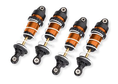 TRA10765-ORNG, Traxxas Shocks, GTR Long, Orange-Anodized