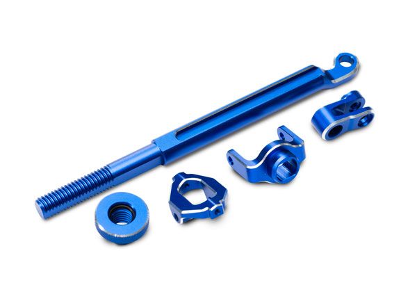 Traxxas Brake linkage, front (blue-anodized 6061-T6 aluminum)/ mounting hardware