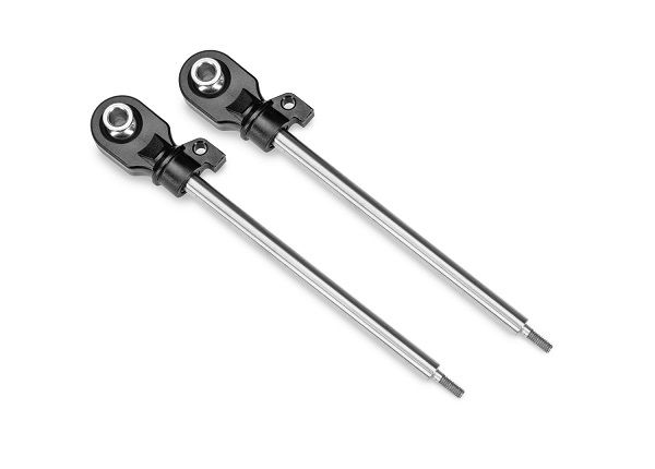 Traxxas Shock shafts, GT-MaxxÔøΩ, 110mm (assembled with rod ends &amp; hollow balls for 4mm pins) (steel, chrome finish) (2)