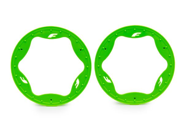 Traxxas Beadlock rings, rear, green (4.3") (2)