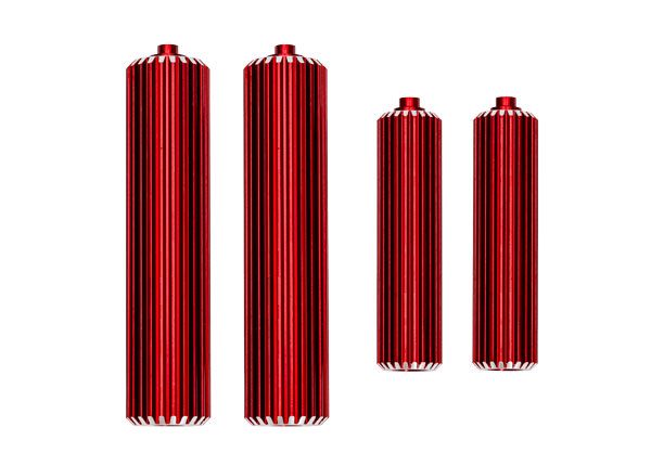 Traxxas Reservoirs, shocks (6061-T6 aluminum, red-anodized) (front (2), rear (2))
