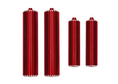 Traxxas Reservoirs, shocks (6061-T6 aluminum, red-anodized) (front (2), rear (2))