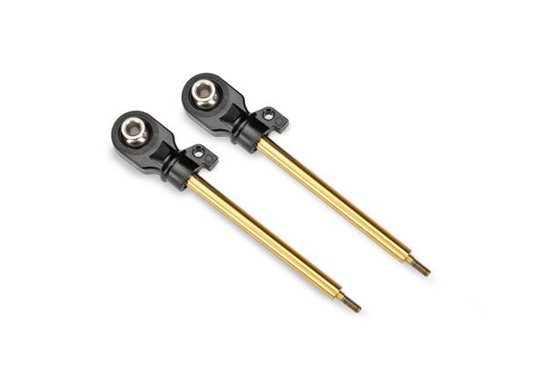 Traxxas Shock shafts, GT-MaxxÔøΩ, 72mm (assembled with rod ends &amp; hollow balls) (TiN-coated) (2)