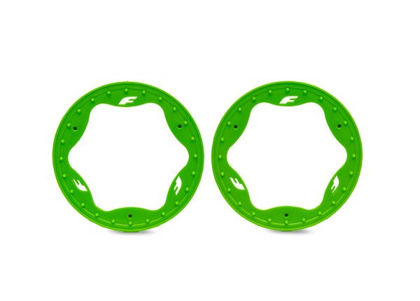 Traxxas Beadlock rings, front, green (3.5") (2)