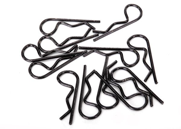 Traxxas Body clips, black (12) (standard size)