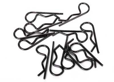 Traxxas Body clips, black (12) (standard size)