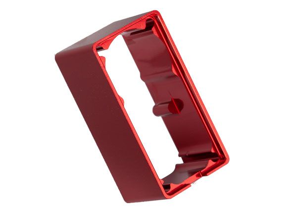 Traxxas Servo case, aluminum (middle) (red-anodized) (for 2255 servo)