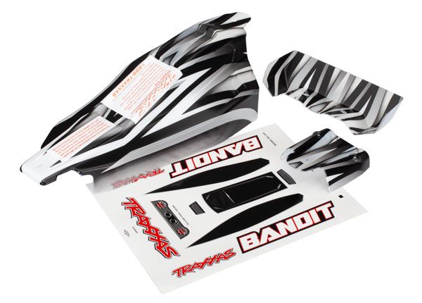 Traxxas Body, Bandit, ProGraphixÔøΩ (replacement for the painted body. Graphics are printed, requires paint &amp; final color application)/ decal sheet