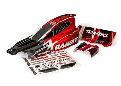 Traxxas Body, BanditÔøΩ (also fits BanditÔøΩ VXL), black &amp; red/ wing (painted, decals applied)