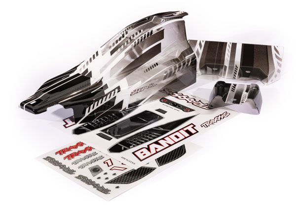 Traxxas Body, Bandit, ProGraphix/ wing (graphics are printed, requires paint &amp; final color application)/ decal sheet
