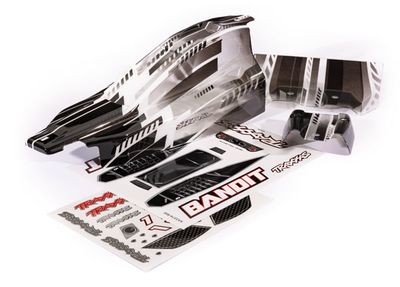 Traxxas Body, Bandit, ProGraphix/ wing (graphics are printed, requires paint &amp; final color application)/ decal sheet