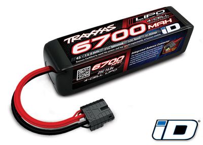 TRA2890X, Traxxas 4S &quot;Power Cell&quot; 25C LiPo Battery w/iD Traxxas Connector (14.8V/6700mAh)