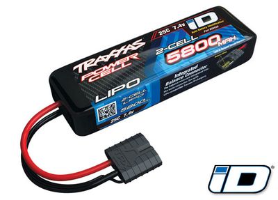 (SOIO) TRA2843X, Traxxas 2S &quot;Power Cell&quot; 25C LiPo Battery w/iD Traxxas Connector (7.4V/5800mAh)