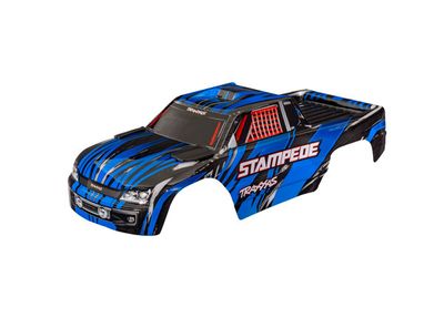 Traxxas Body, StampedeÔøΩ (also fits StampedeÔøΩ VXL), blue (painted, decals applied) (assembled with front &amp; rear body mounts for clipless mounting)