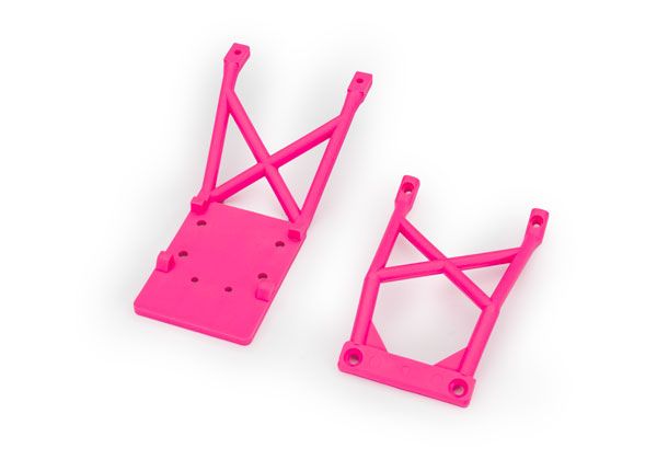 Traxxas Skid plates, front &amp; rear (pink)