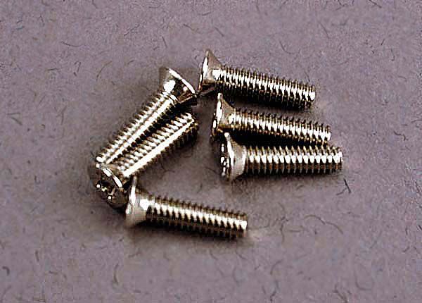 TRA3161, Traxxas 2x8mm Countersunk Phillips Screw (6)