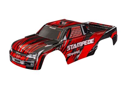 TRA3620A-RED, Traxxas Stampede® 1/10 2WD Pre-Painted Monster Truck Body (Red)