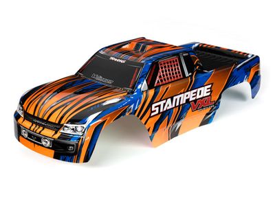 Traxxas Body, StampedeÔøΩ VXL, orange &amp; blue (painted, decals applied)
