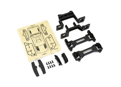 Traxxas Body conversion kit, Stampede (includes front &amp; rear body mounts, latches, hardware) (for clipless mounting)