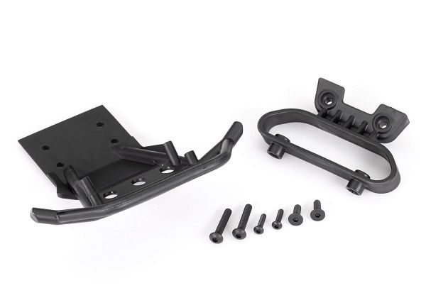 TRA3635, Traxxas Bumper, front/ bumper mount/ 4x12 CCS (2)/ 4x22 BCS (2)/ 3x12 BCS (2) (fits 2WD Stampede) (for LED light kit installation)