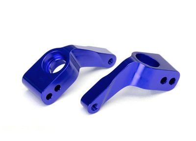 TRA3652A, Traxxas Stub axle carriers, Rustler/Stampede/Bandit (2), 6061-T6 aluminum (blue-anodized)/ 5x11mm ball bearings (4)