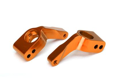 Traxxas Stub axle carriers, Rustler/Stampede/Bandit (2), 6061-T6 aluminum (orange-anodized)/ 5x11mm ball bearings (4)