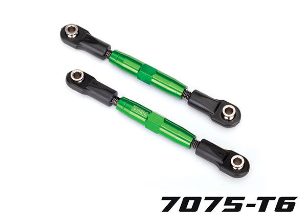 Traxxas Camber links, front (TUBES green-anodized, 7075-T6 aluminum, stronger than Titanium) (83mm) (2)/ rod ends (4)/ aluminum wrench (1) (#2579 3x15 BCS (4) required for installation)