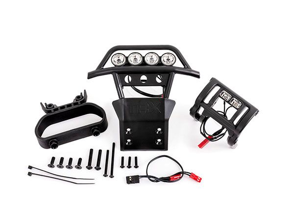 TRA3694, Traxxas LED light set, complete (includes front and rear bumpers with LED lights &amp; BEC Y-harness) (fits 2WD Stampede)