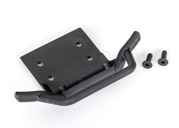 TRA3735, Traxxas Bumper, front/ 4x12 CCS (2) (fits 2WD Rustler or Bandit) (for LED light kit installation)